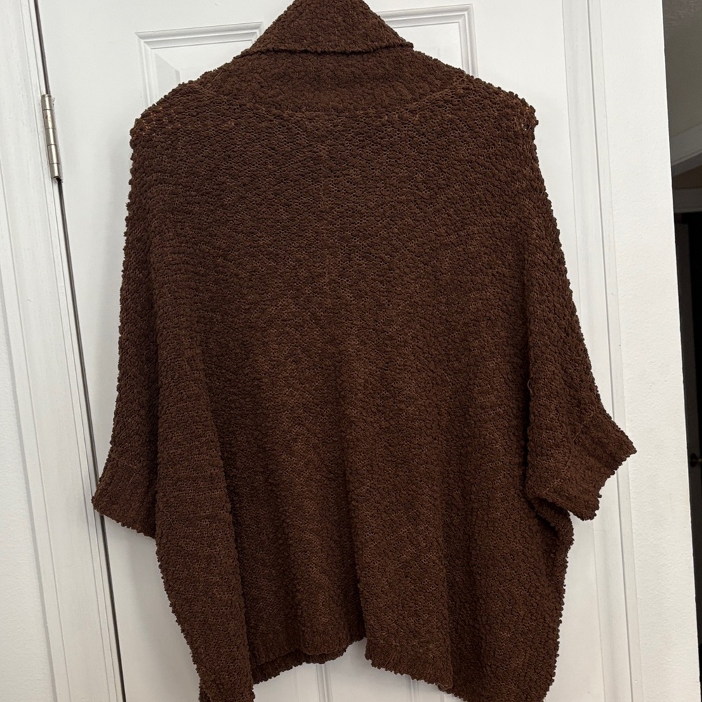 Hem & Thread Chocolate Brown Cowl Neck Sweater with Dolman sleeves - Picture 5 of 5